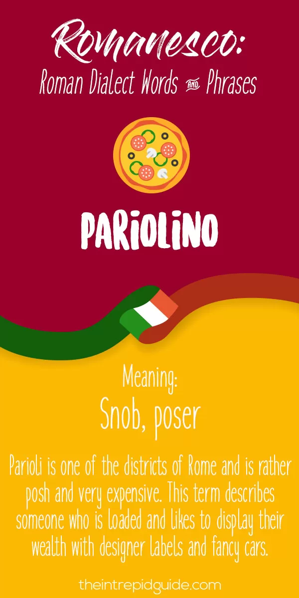 Rome Dialect Roman Words - Pariolino