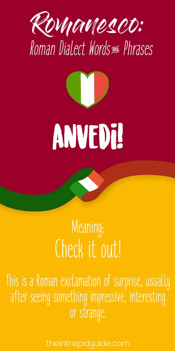 Rome Dialect Roman Words - Anvedi
