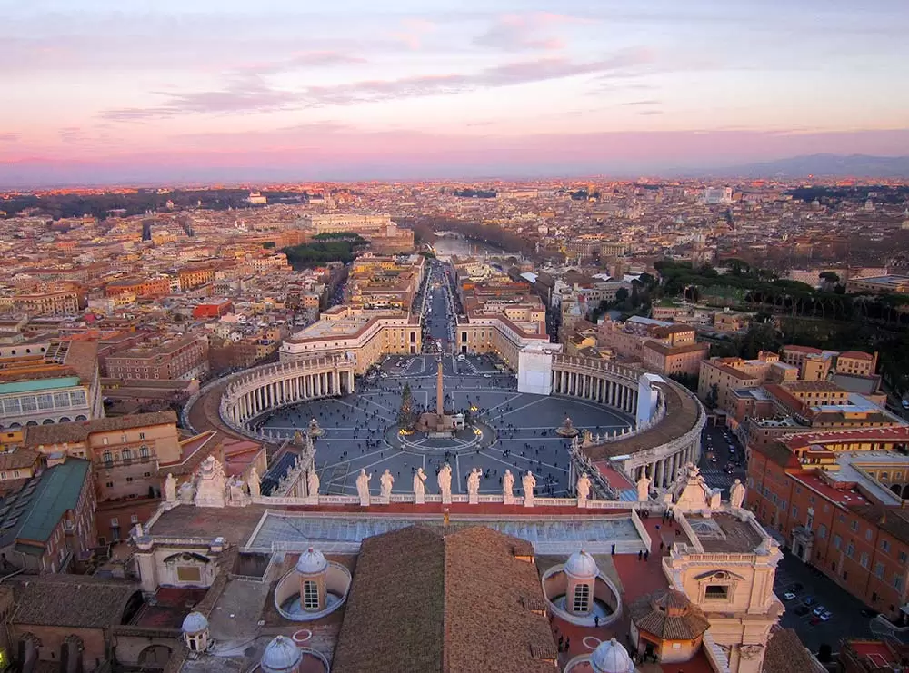 best views of Rome - Top of St Peter's Basilica in the Vatican