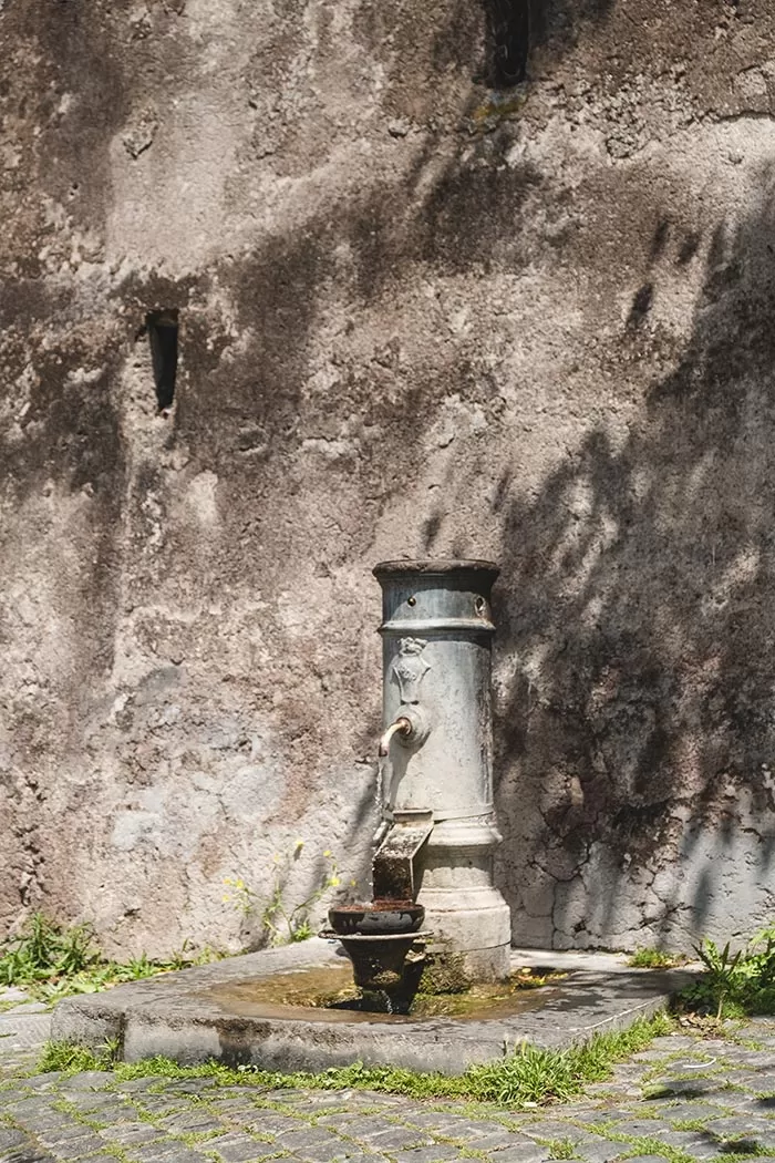Public water fountain in Rome