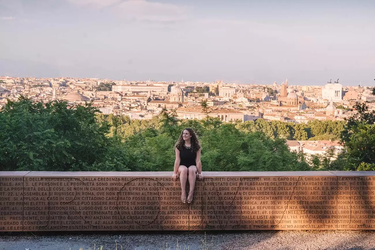 trastevere walking tour - view from giancolo sunset