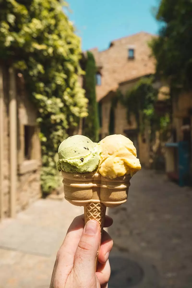 Best things to do in Costa Brava - Peratallada medieval village ice cream