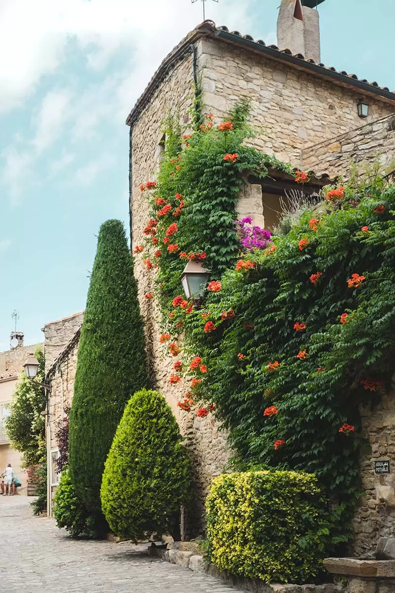Best things to do in Costa Brava - Peratallada medieval plants along street