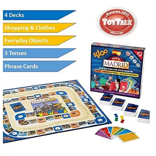 Gifts for language learners and travellers 2019 - learn spanish board game
