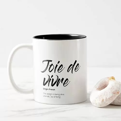 Gifts for language learners and travellers - Joie de Vivre mug
