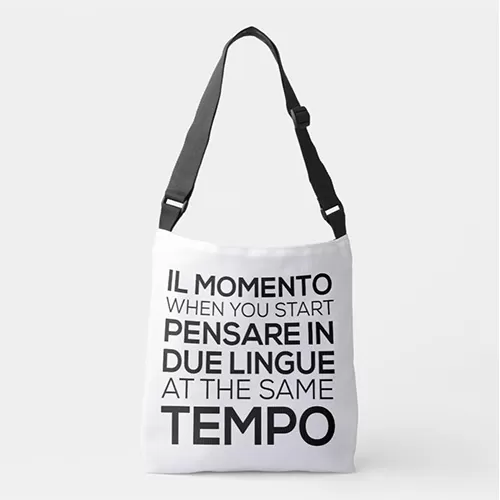 Gifts for language learners and travellers - Thinking in Italian Tote bag