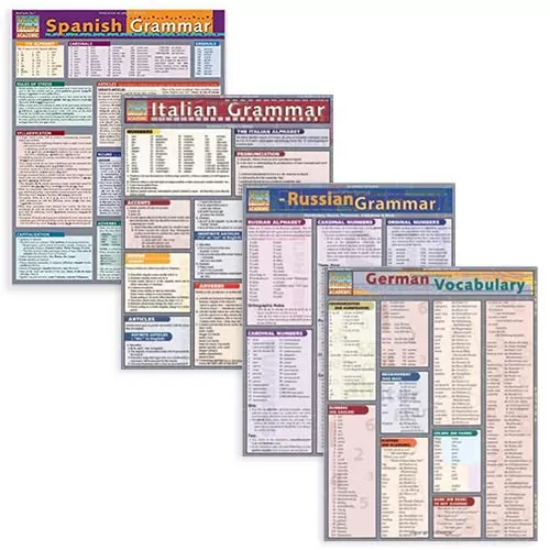 Gifts for language learners and travellers 2019 - Grammar charts