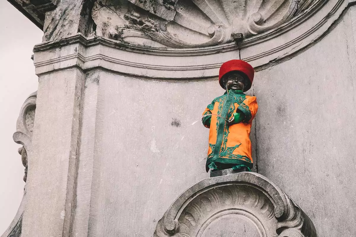 Two days in Brussels Itinerary - Manneken Pis in costume
