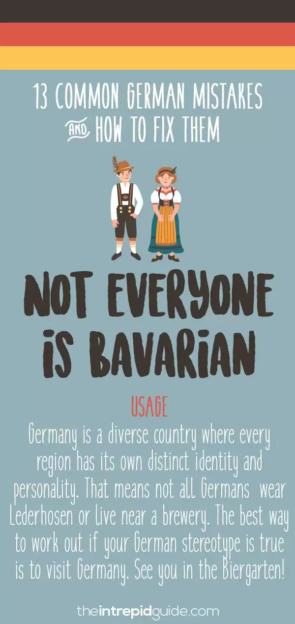 Common German grammar mistakes - Bavarian