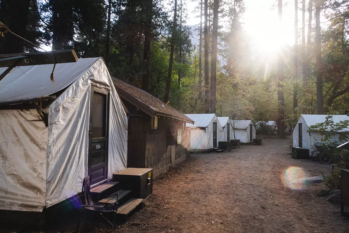 Yosemite Itinerary - Accommodation Yosemite Valley Canvas Cabin Tents
