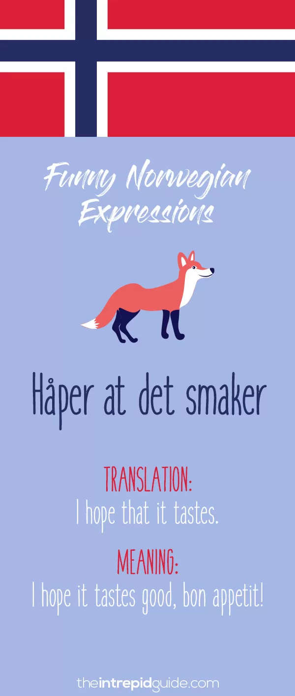 Norwegian Sayings and Idioms - Håper at det smaker