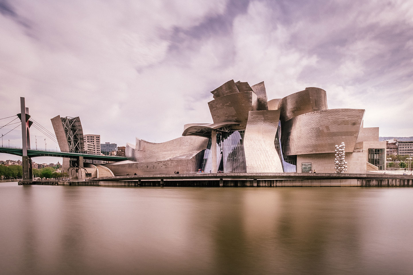 Best things to do in Bilbao Spain - Guggenheim Museum from estuary