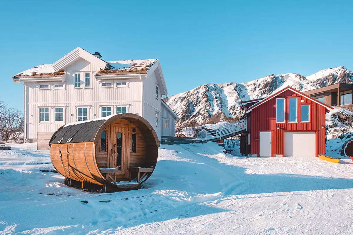 Hattvika Lodge Review Lofoten Islands Norway - Sauna
