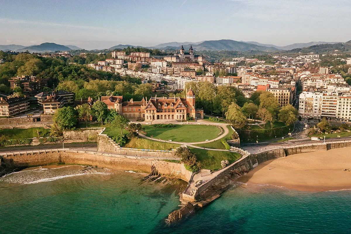 Top things to do in San Sebastian Spain - View from Miramar Royal Palace from the bay