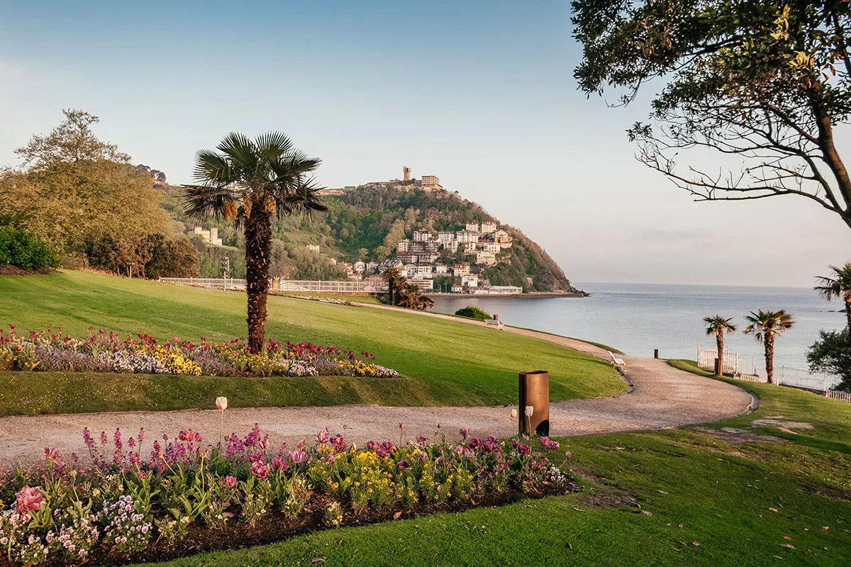 Top things to do in San Sebastian Spain - View of Concha Bay from Miramar Royal Palace