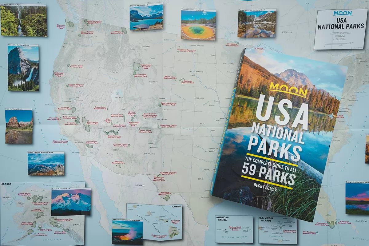 Moon USA National Parks Review - Map of USA parks
