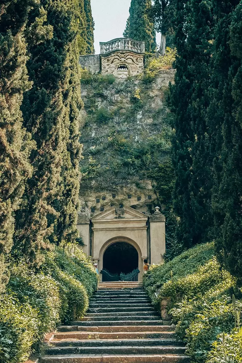 Best Things to do in Verona Italy - Giardino Giusti stairs