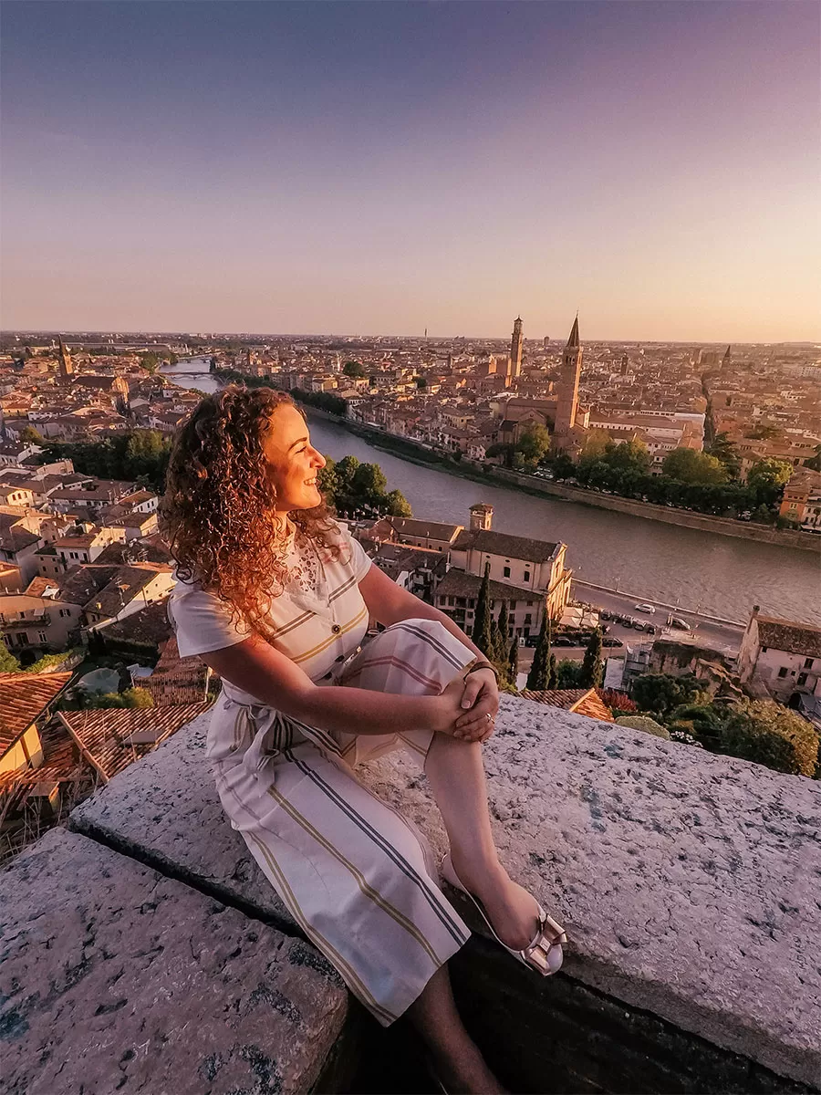 Best Things to do in Verona Italy - View from Castel San Pietro Sunset in Verona