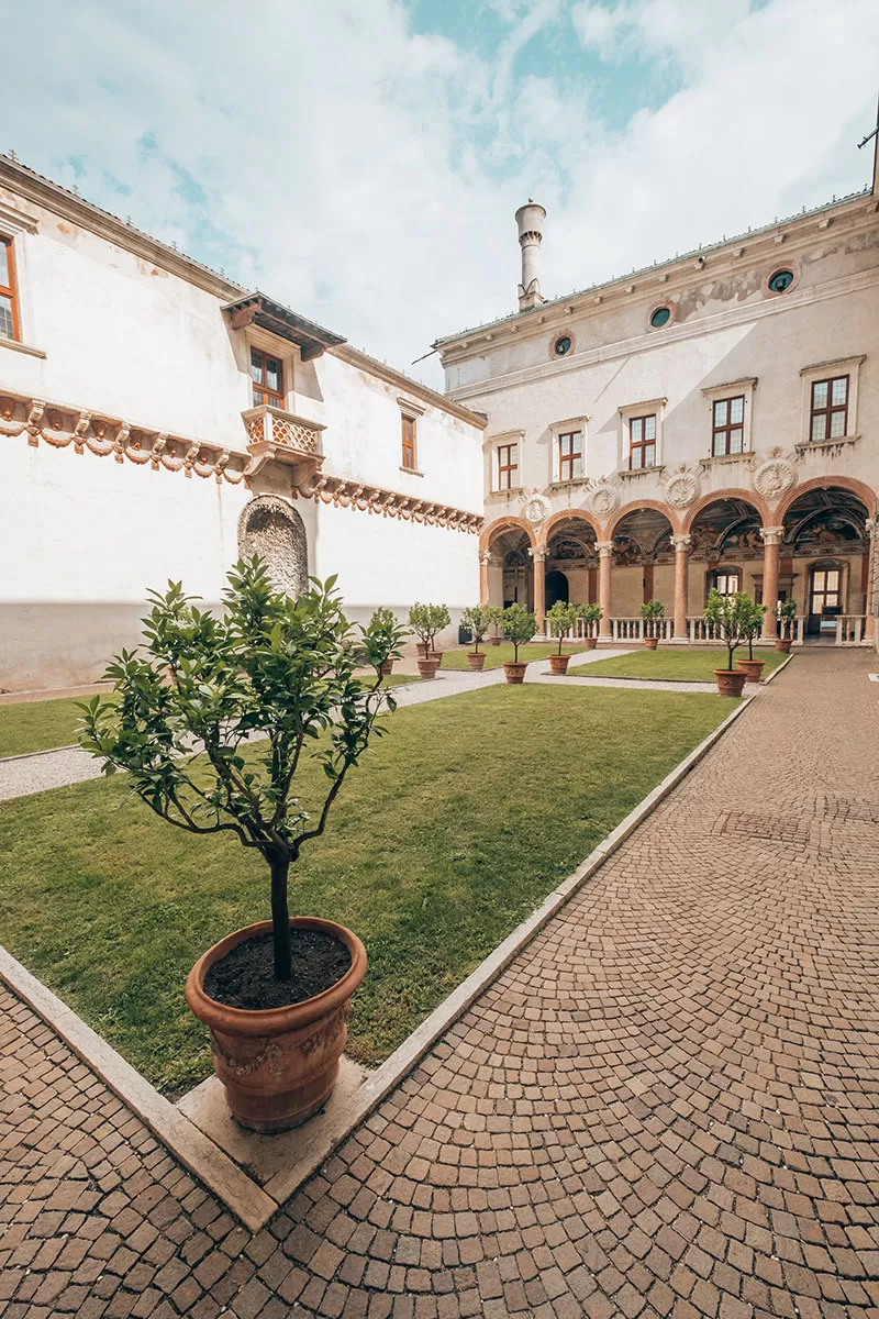 Best things to do in Trento Italy - Castle Buonconsiglio courtyard