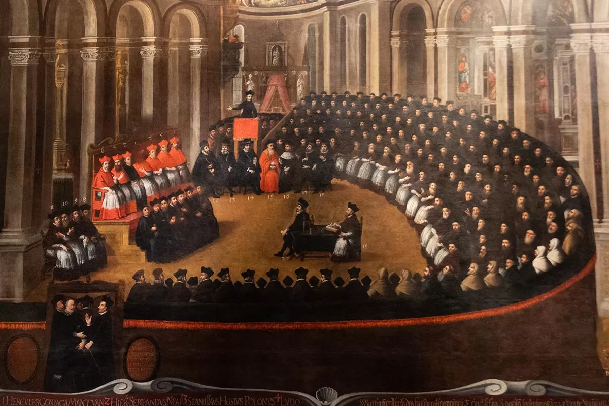 Best things to do in Trento Italy - Council of Trent painting inside Diocesano Museum