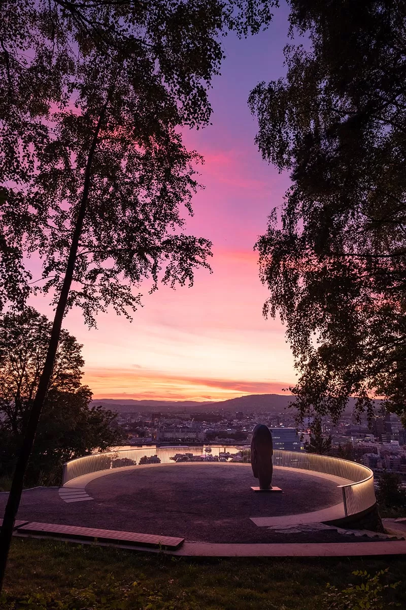 Best things to do in Oslo, Norway - Ekebergparken Sculpture Park - Sunset that inspired 'The Scream'