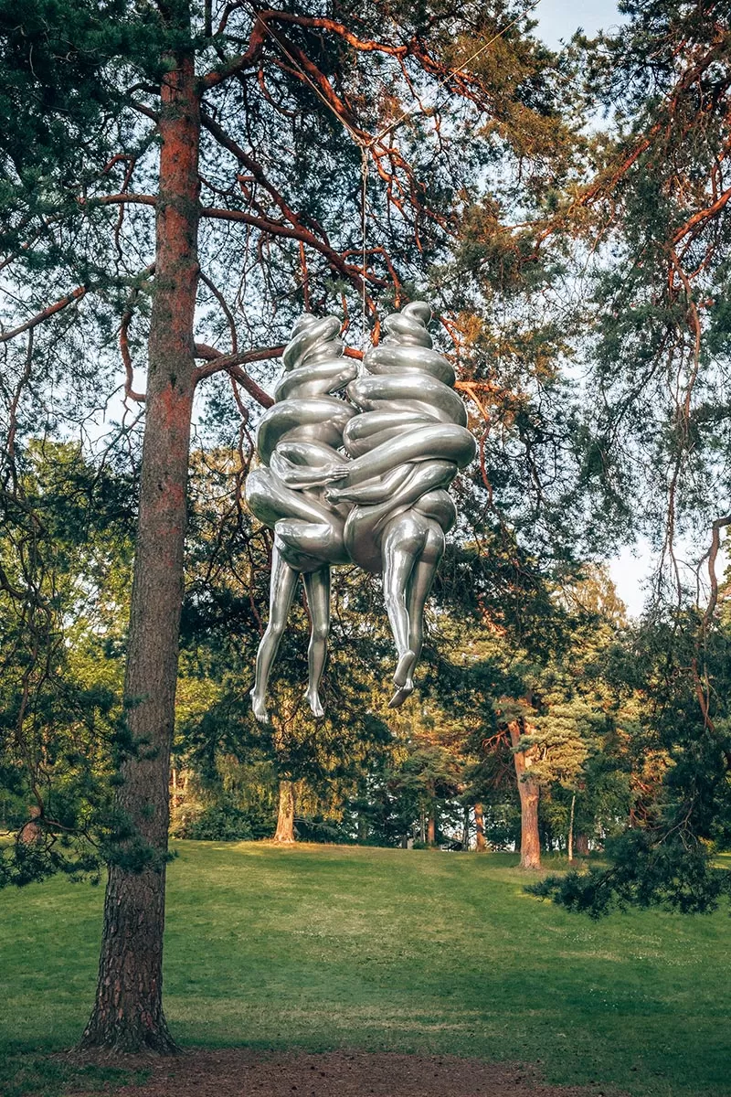Best things to do in Oslo, Norway - Ekebergparken Sculpture Park - 'The Couple' by Lousie Bourgeois