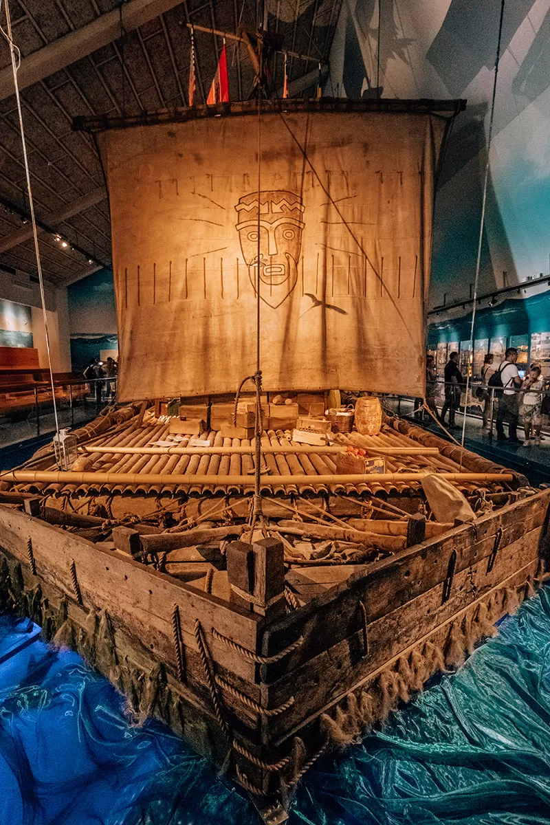 Best things to do in Oslo, Norway - Kon-Tiki Museum, front of raft