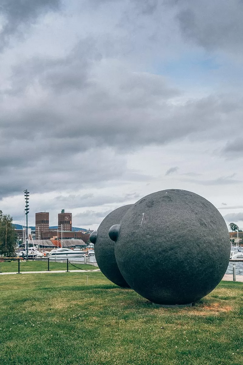 Best things to do in Oslo, Norway - Tjuvholmen Sculpture Park 'Eyes' Louise-Bourgeois