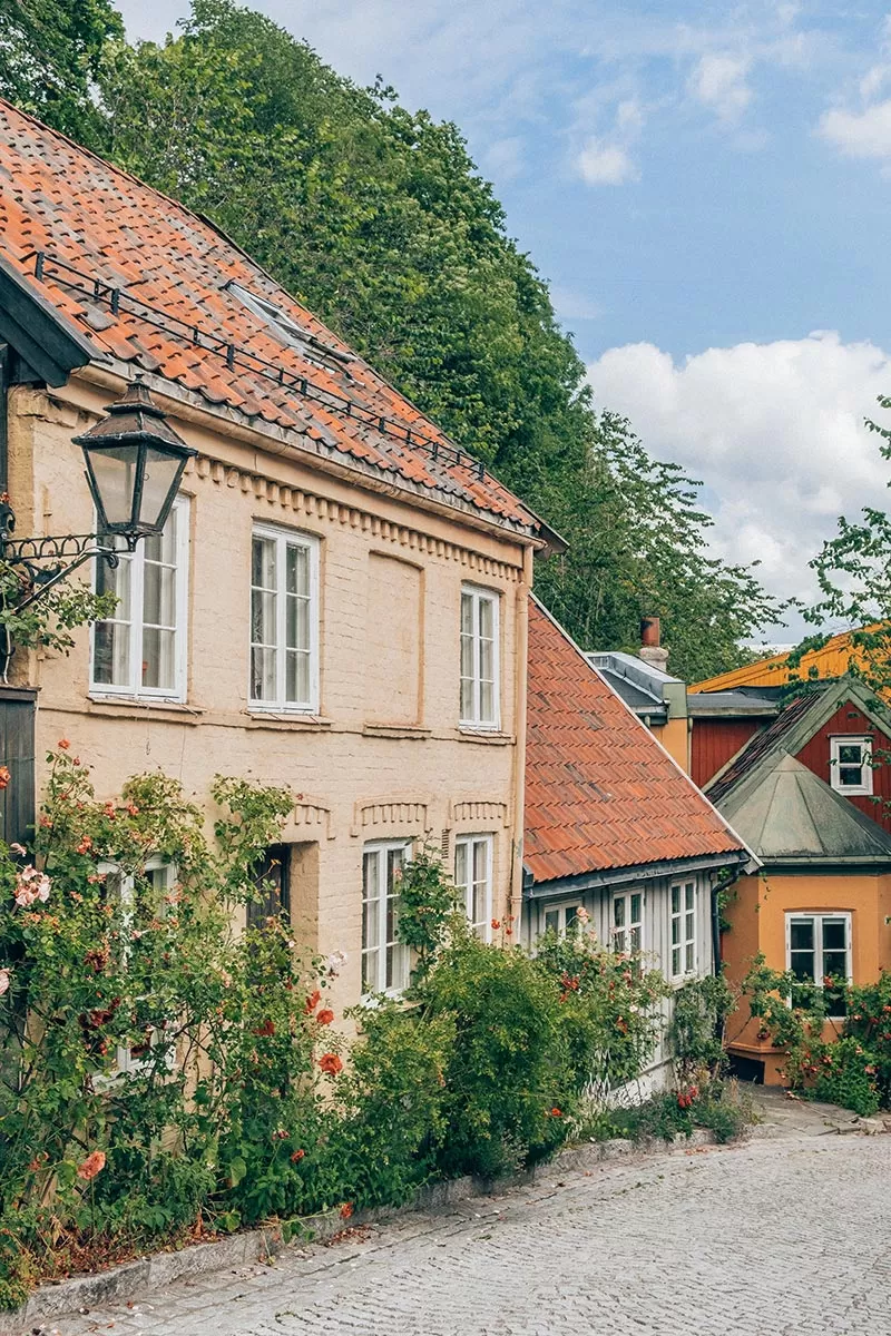 Free things to do in Oslo, Norway - Damstredet houses