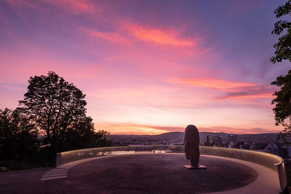 Free things to do in Oslo, Norway - Ekebergparken Sculpture Park - Sunset that inspired 'The Scream'