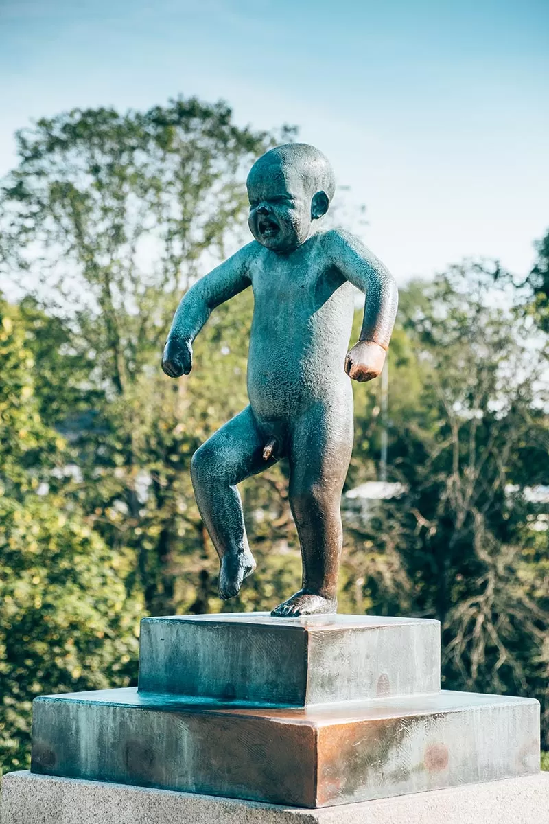 Free things to do in Oslo, Norway - Vigeland Sculpture Park - Angry baby