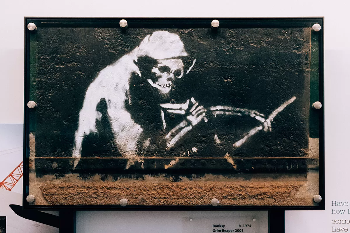 Banksy Walking Tour in Bristol - Grim Reaper M Shed