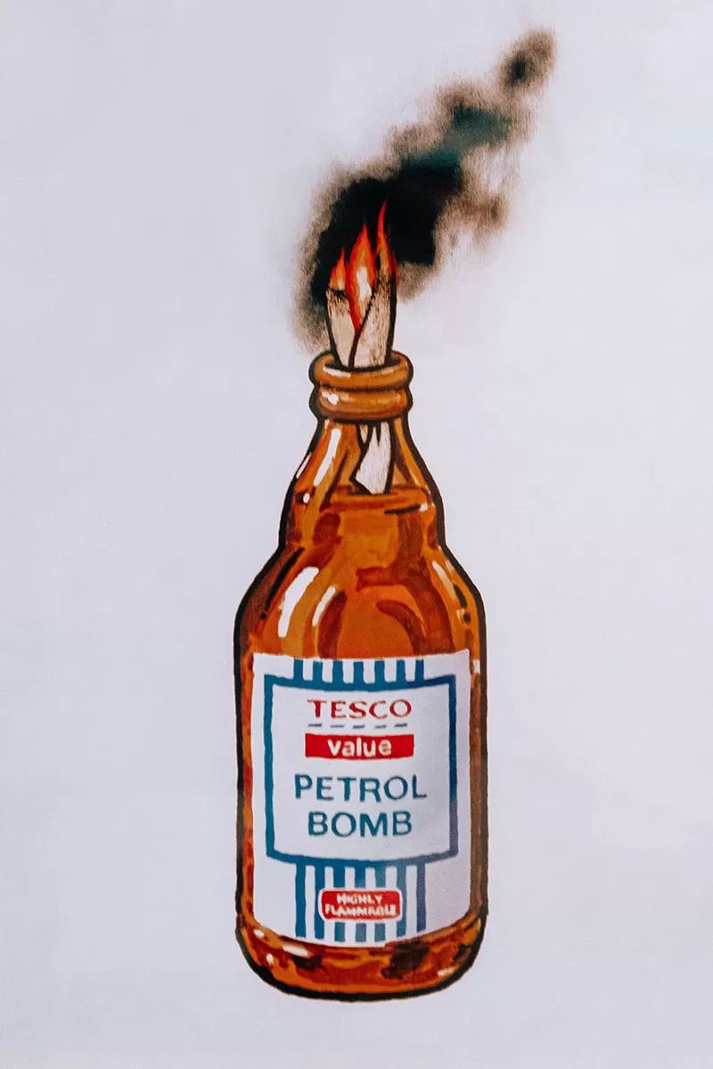 Banksy Walking Tour in Bristol - Tesco Petrol Bomb M Shed