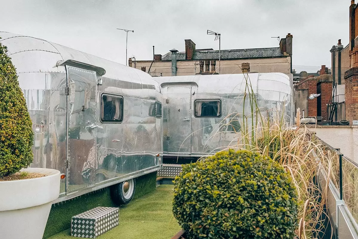 Brooks Guesthouse in Bristol Review - Two Retro caravans