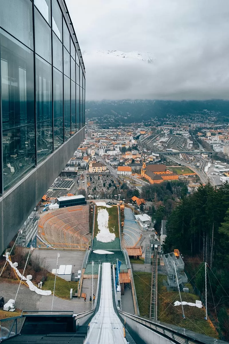 Best things to do in Innsbruck Austria - Bergisel Ski Jump Skiers View
