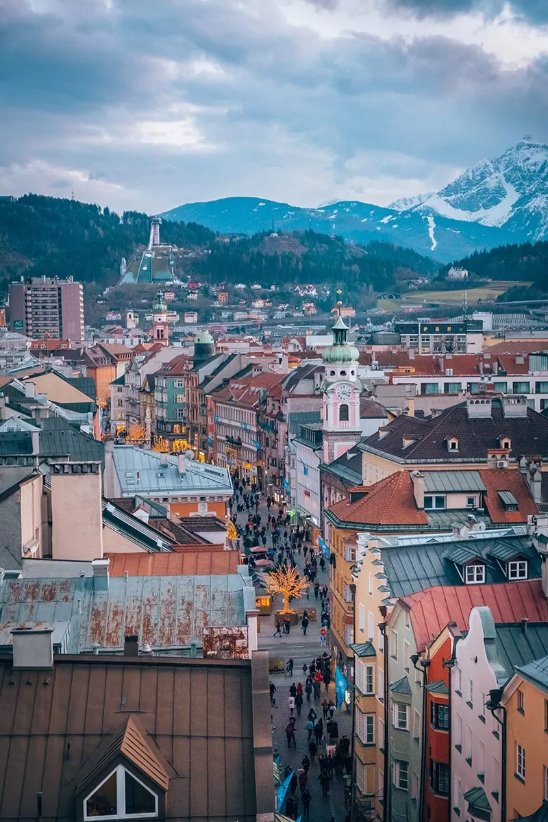 Best things to do in Innsbruck Austria - Innsbruck Old Town Sunset Bergisel Ski Jump