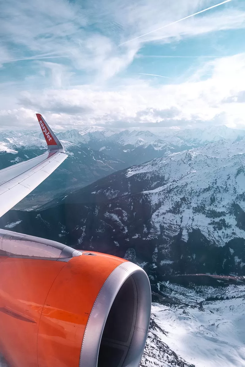 Best things to do in Innsbruck Austria - View of Alps from Plane