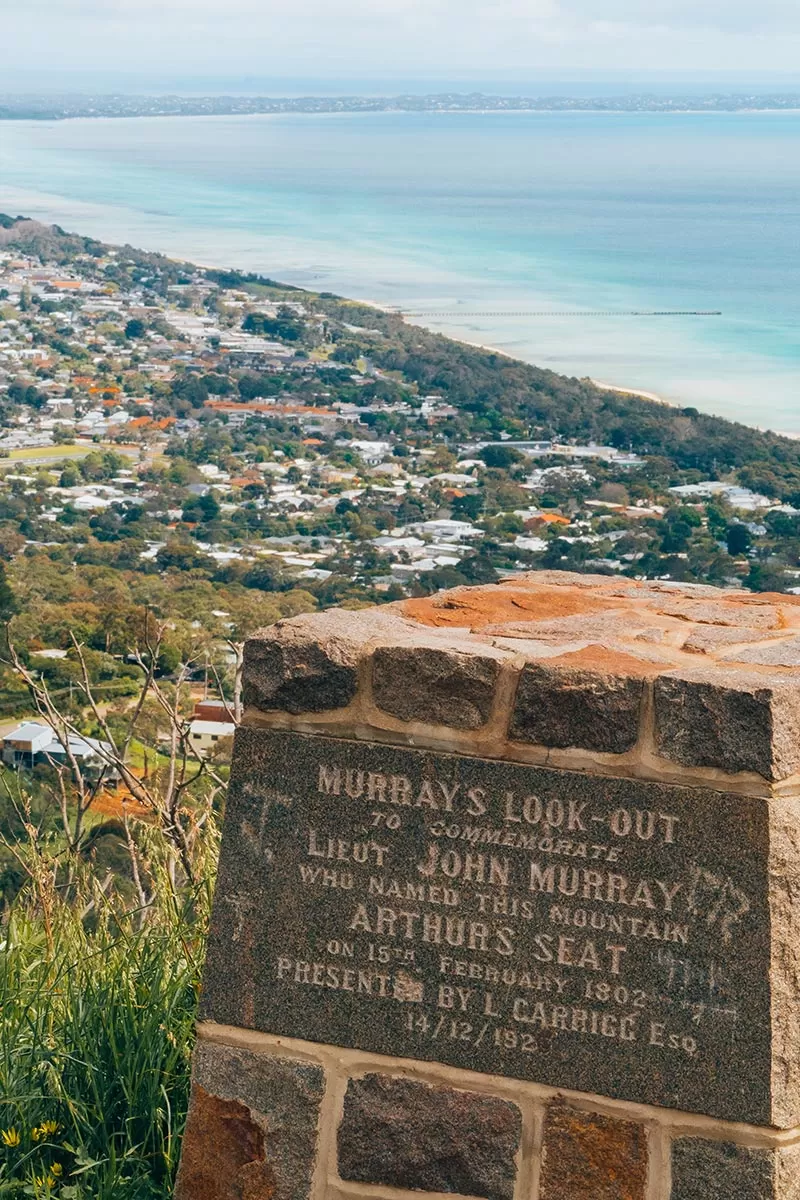 Top things to do on the Mornington Peninsula - Murrays Lookout monument at Arthurs Seat