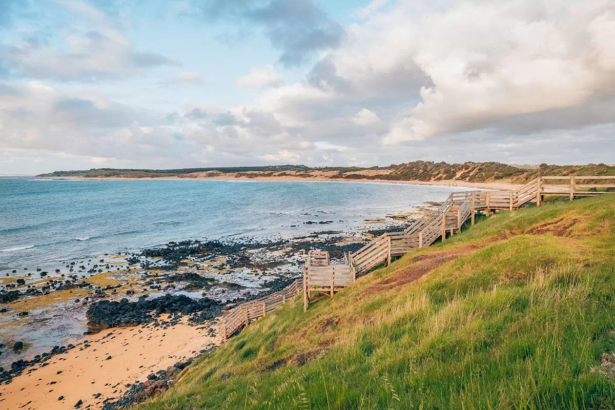 Best things to do in Phillip Island - Staircase at Shelley Beach at Cats Bay