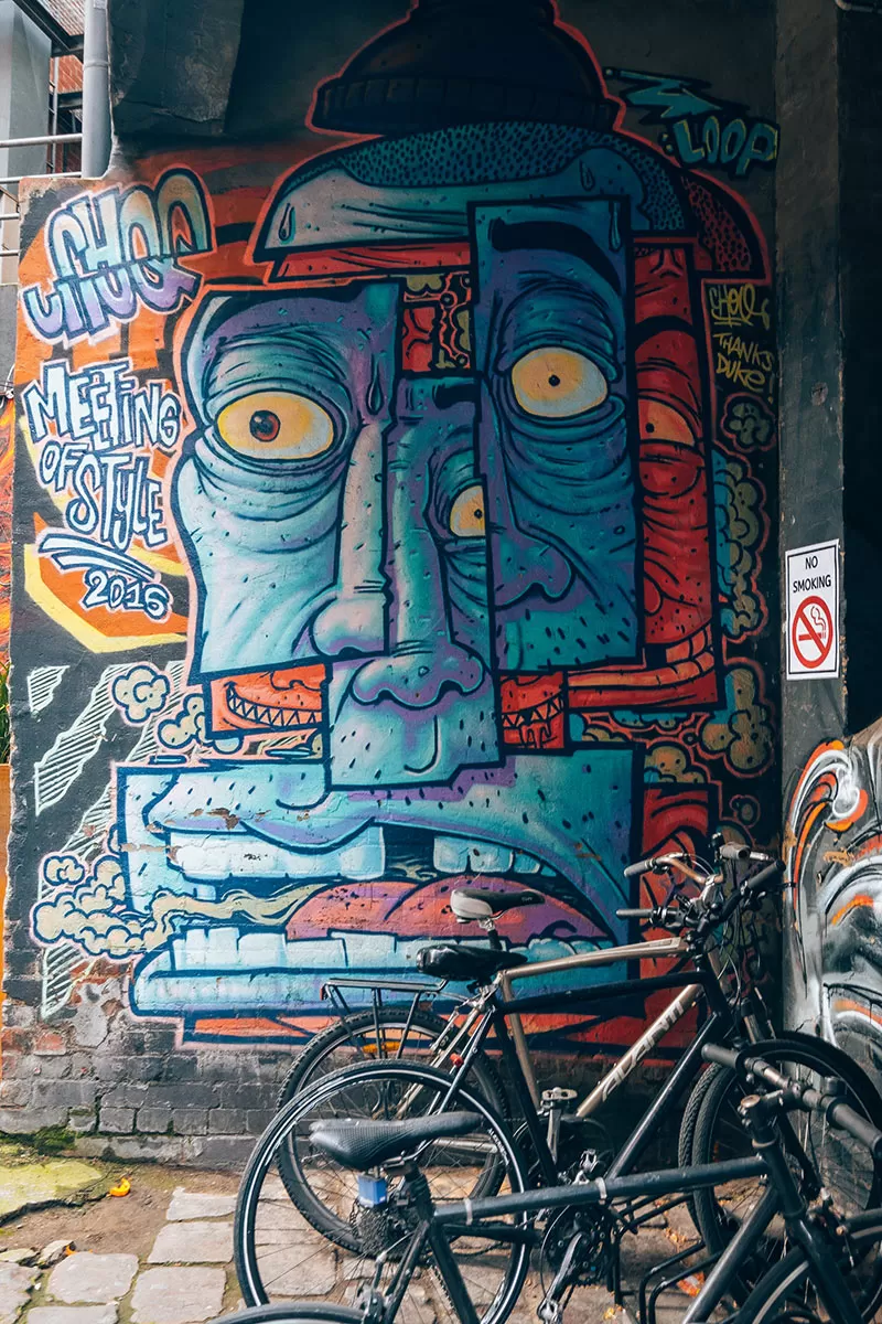 Melbourne Street Art Map - 223 Franklin Street - Bike rack and mural