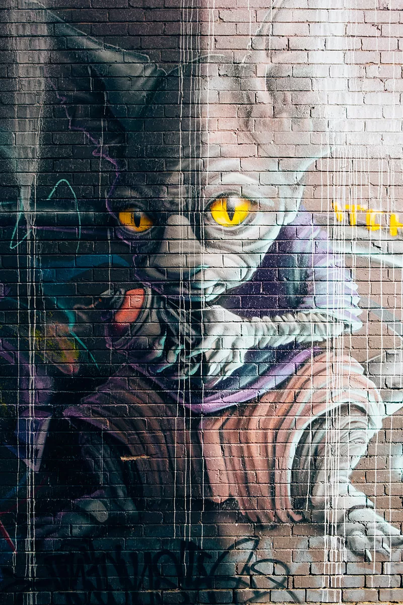Melbourne Street Art Map - 223 Franklin Street - Evil creature holding can of graffiti paint