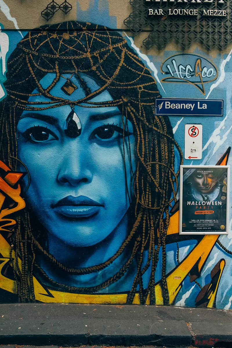 Melbourne Street Art Map - Beaney Lane - Avatar mural