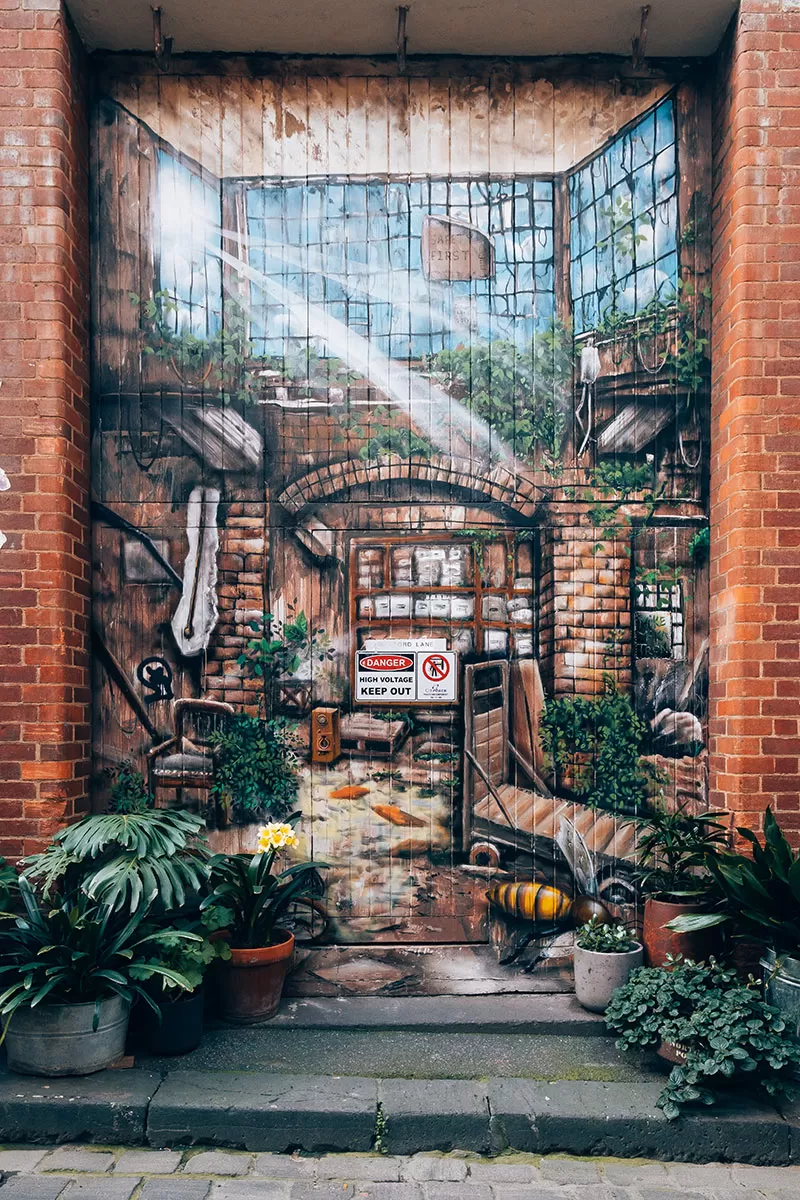 Melbourne Street Art Map - Guildford Lane - Mural by Mike Makatron