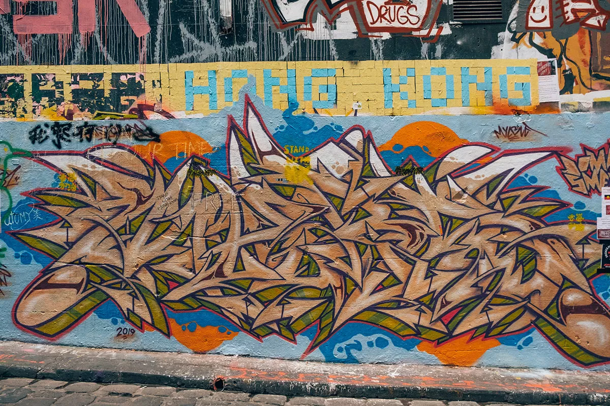 Melbourne Street Art Map - Hosier Lane - Hong Kong Mural