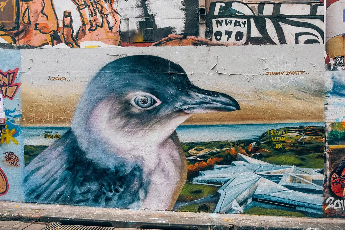 Melbourne Street Art Map - Hosier Lane - Phillip Island Penguin Parade Mural