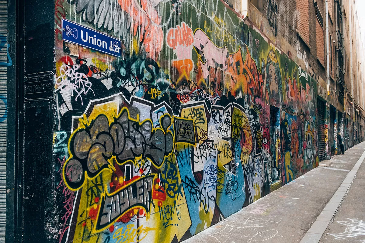 Melbourne Street Art Map - Union Lane Graffiti