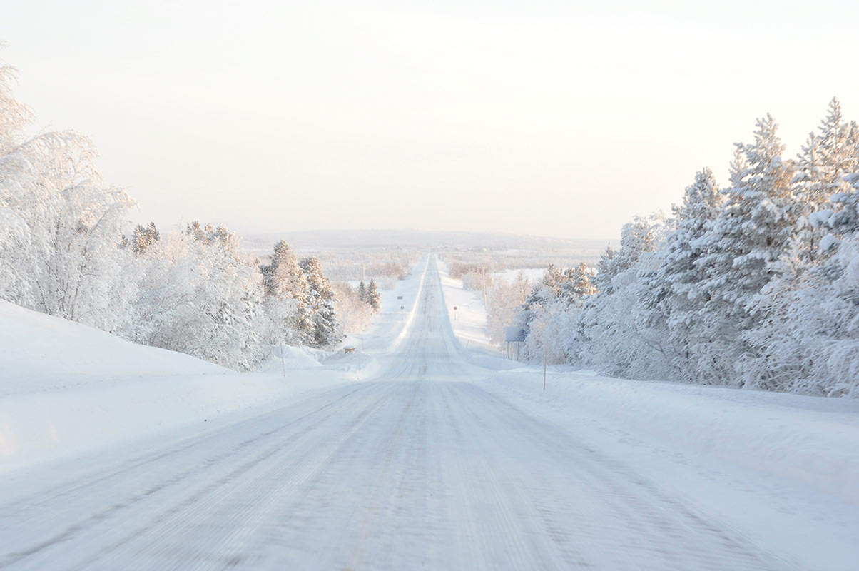Useful Phrases in Finnish Perfect for Travellers - Snowy road in Lapland