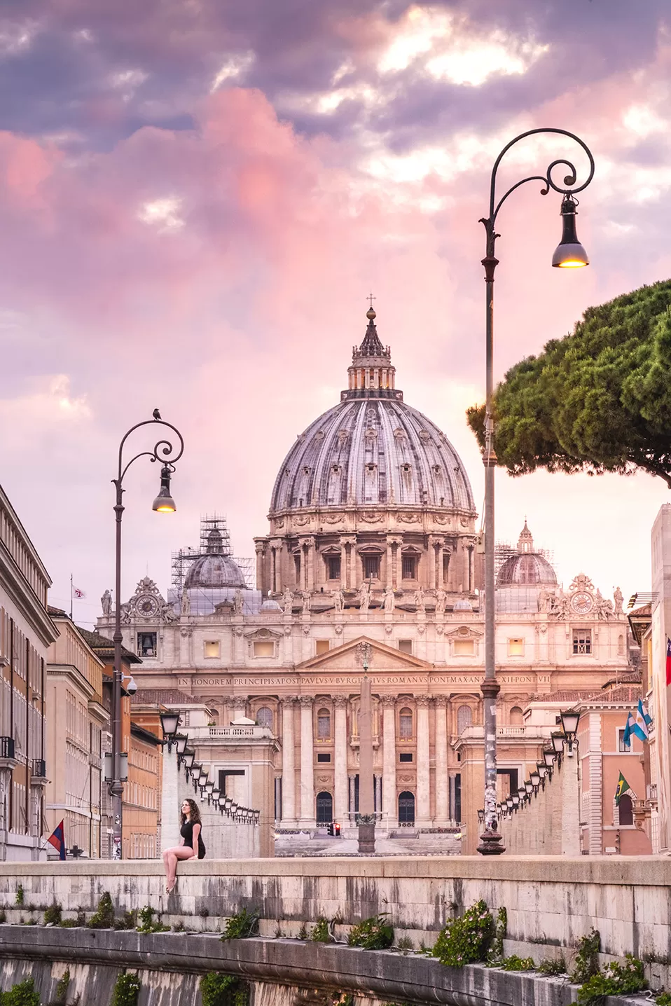Italian Phrases for Travel Course - Vatican at sunset