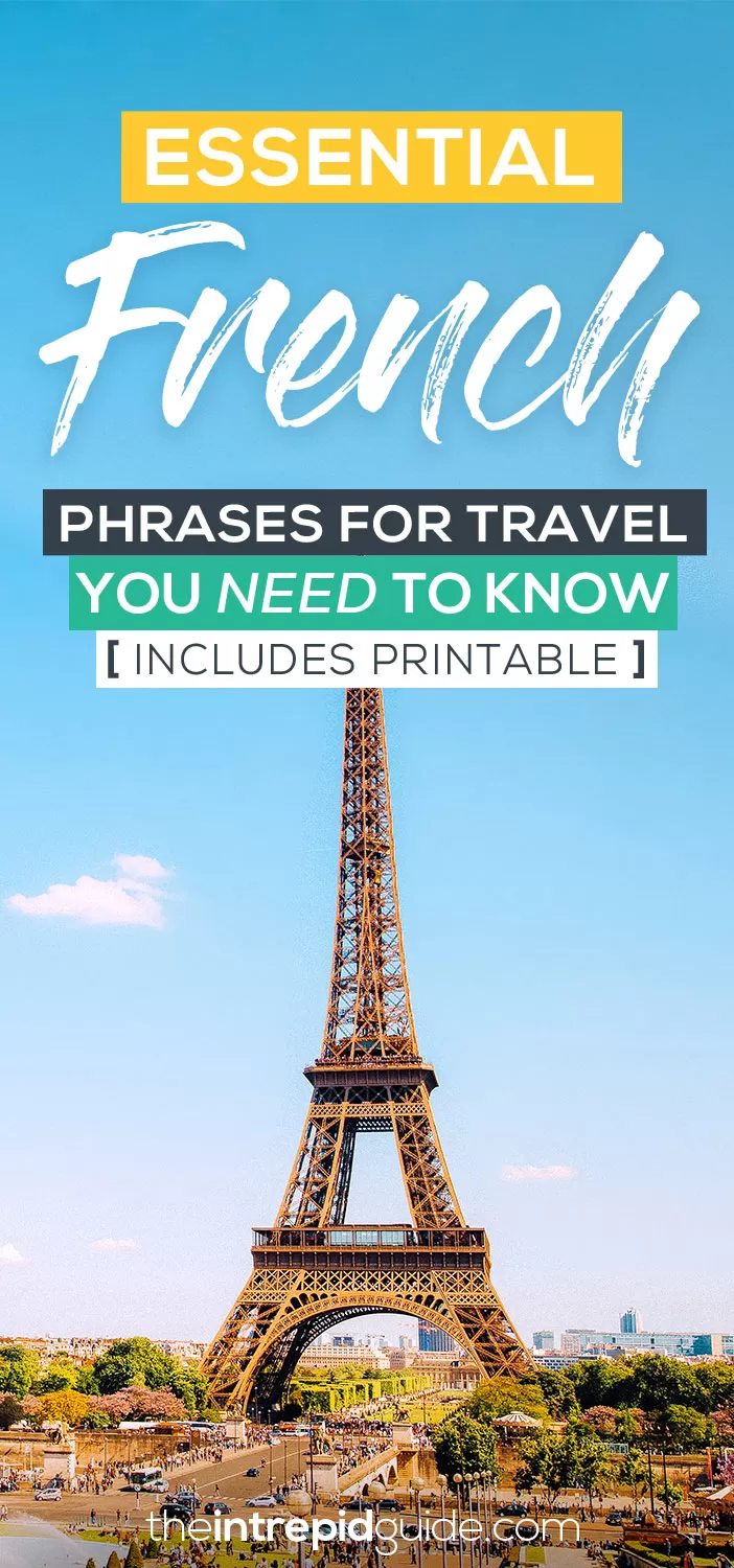 Essential French Phrases for Travel and Printable Guide