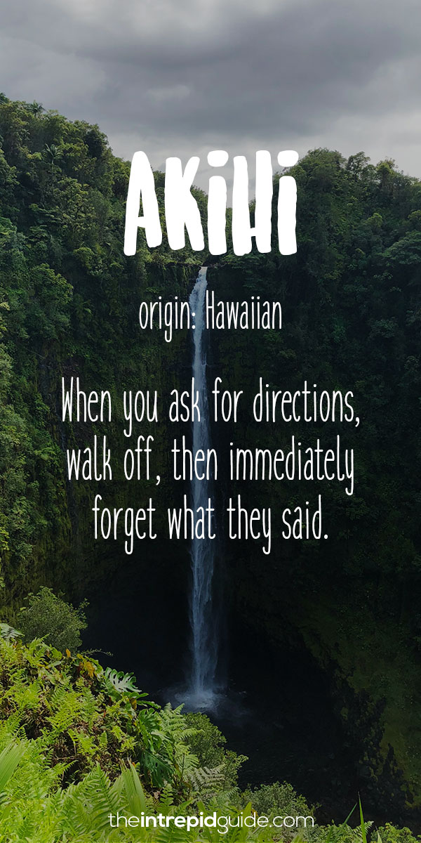 Beautiful Untranslatable Words - Hawaiian - Akihi